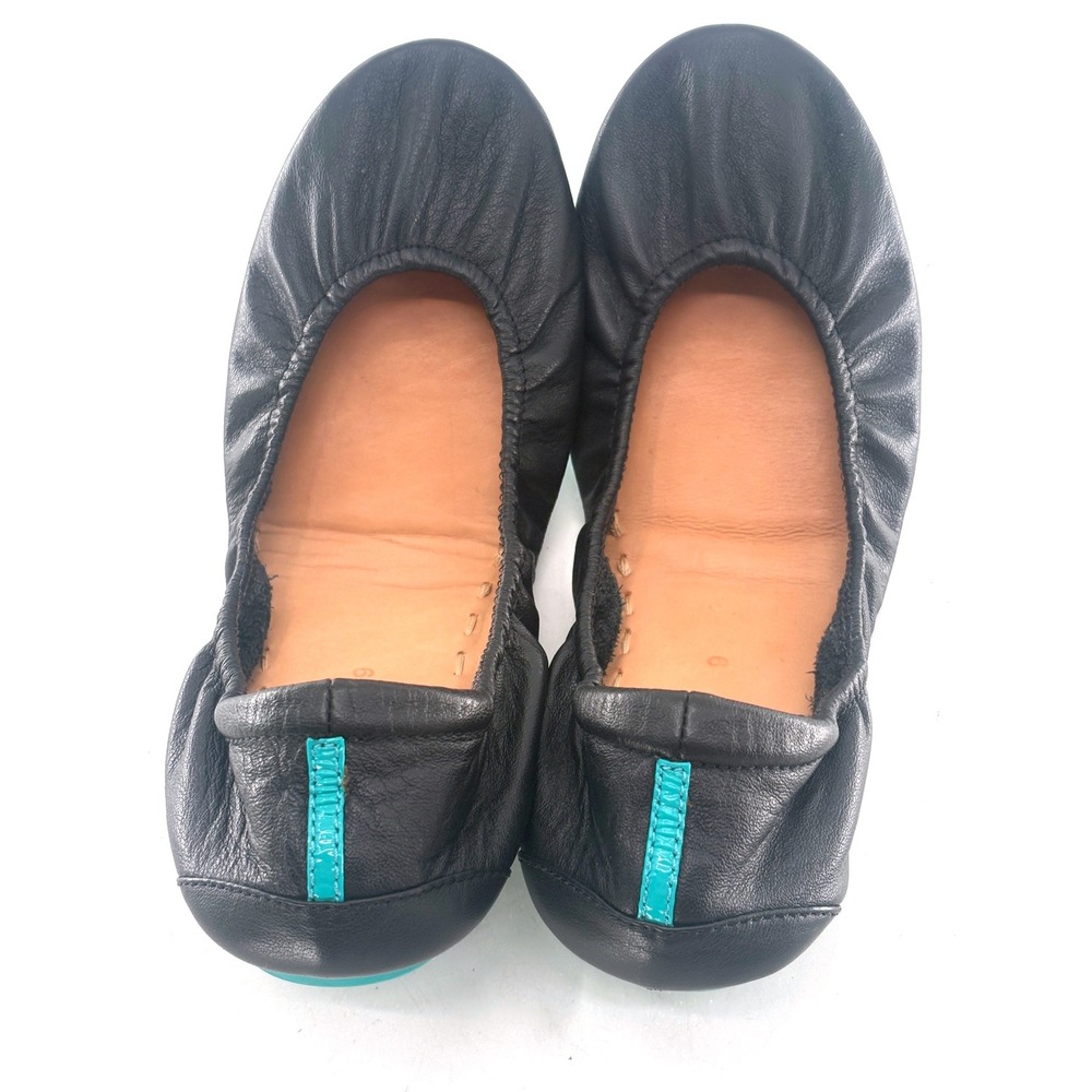 Tieks by Gavrieli Ballet Flat Shoes Matte Black Women Size 9 EUC Italian Leather